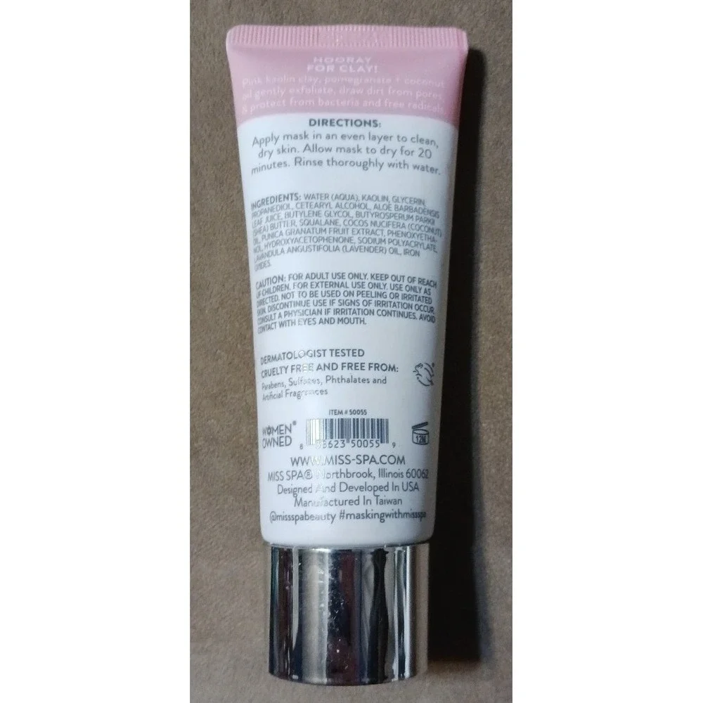 NEW Miss Spa Exfoli-Yay! Pore Purifying‎ Clay Mask Pink Clay Coconut Oil Blend